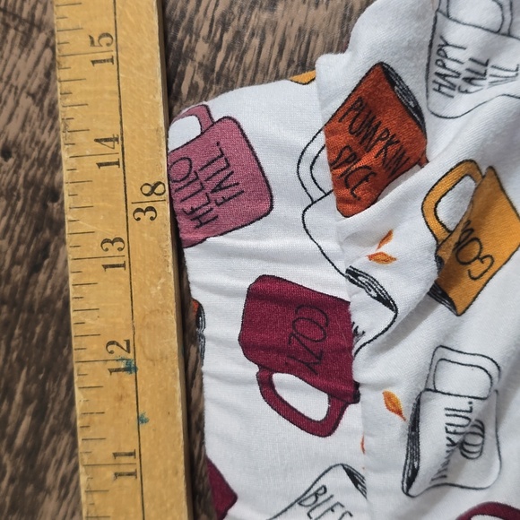 RAE DUNN Pajama Bottoms with Mug Print Cozy Casual Sleepwear Sz L Joggers - Picture 5 of 5